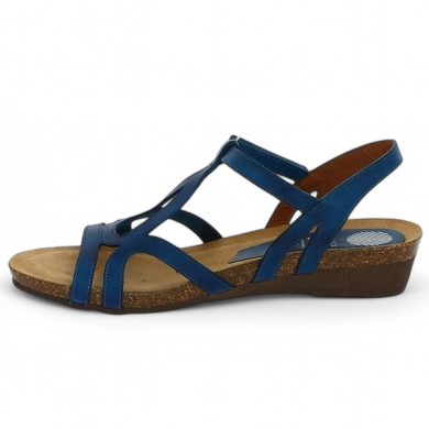 Candice - Sandalette blue leather Xapatan - Sandals for women 42, 43, 44, 45 - Shoesissime