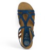 Candice - Sandalette blue leather Xapatan - Sandals for women 42, 43, 44, 45 - Shoesissime