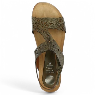 Zelie - Sandalette Xapatan khaki green - Women's large size sandals - Shoesissime