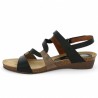 Carole - Sandale femme zig zag cuir noir - Sandale Xapatan grande pointure - Shoesissime