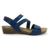 Joannie - Sandal Xapatan blue 3 straps - Barefoot women large size - Shoesissime