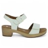 Remonte D0N52-80 sandale blanche 42, 43, 44, 45 type sabot Shoesissime, vue coté