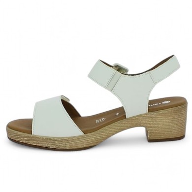 sandalette sabot cuir blanc femme 42, 43, 44, 45 Shoesissime, vue intérieure
