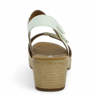 Nessy- D0N52-80 Sandale sabot blanc - Chaussures Remonte grande taille femme - Shoesissime