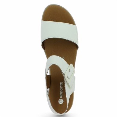 Remonte D0N52-80 sandale blanche grande pointure Shoesissime, vue dessus