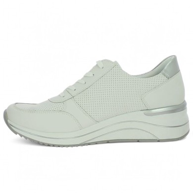 D0T06-80 baskets remonte grande pointure cuir blanc talon compensé femme Shoesissime, vue intérieure