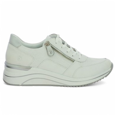D0T06-80 sneakers blanc semelle compensé femme 42, 43, 44, 45 Shoesissime, vue coté