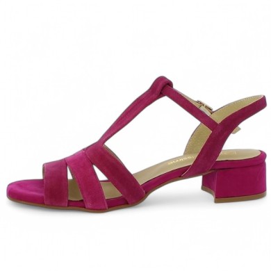 Brenda - Nude-piedes rose habillé petit talon - Ceremonial sandals 42, 43, 44, 45 women - Shoesissime