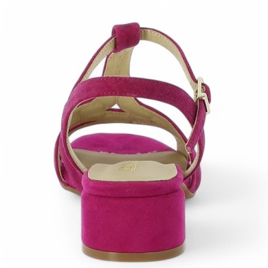 Brenda - Nude-piedes rose habillé petit talon - Ceremonial sandals 42, 43, 44, 45 women - Shoesissime