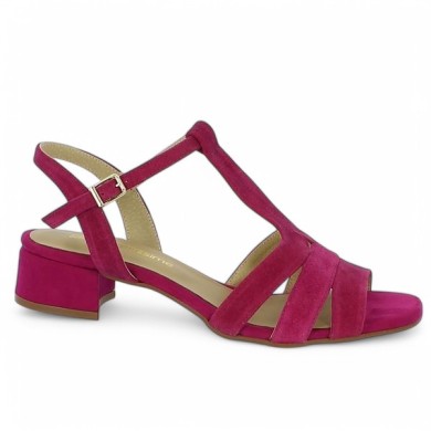 Brenda - Nude-piedes rose habillé petit talon - Ceremonial sandals 42, 43, 44, 45 women - Shoesissime