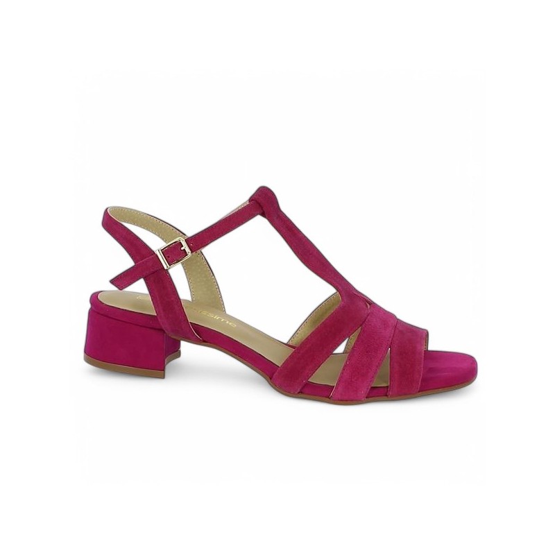 Brenda - Nude-piedes rose habillé petit talon - Ceremonial sandals 42, 43, 44, 45 women - Shoesissime
