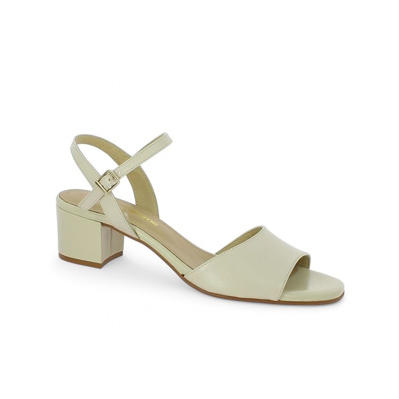 sandale écru femme 42, 43, 44, 45 Shoesissime, vue profil