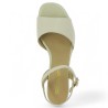 sandale à talon blanc cassé 42, 43, 44, 45 femme Shoesissime, vue dessus