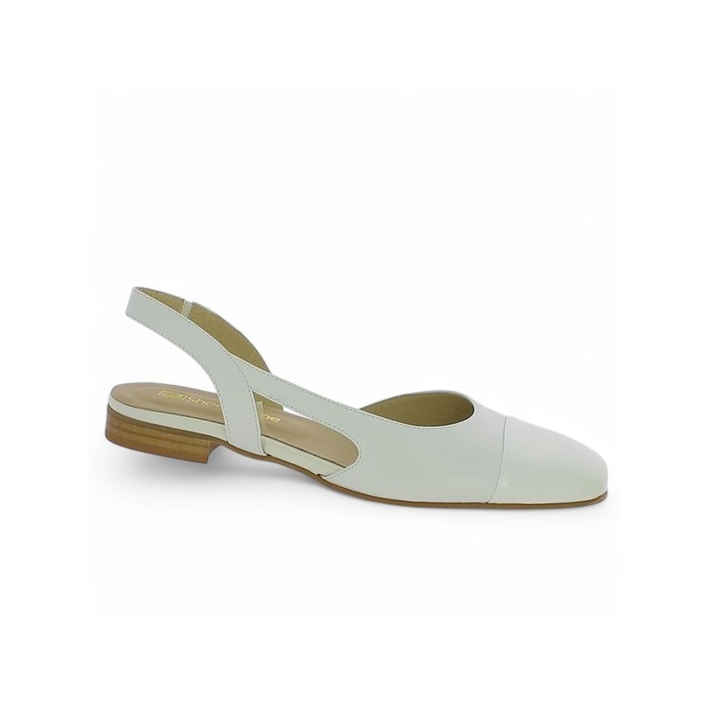 chaussures blanche bout vernis 42, 43, 44, 45 femme Shoesissime, vue profil
