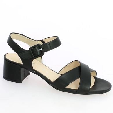 62.913.27 sandale bride croisée noire grande taille Gabor femme, vue profil