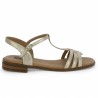 Lola - Nude-piedes dorés confort straes fines - Sandale Géo Reino 42, 43, 44, 45 - Shoesissime