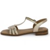 Lola - Nude-piedes dorés confort straes fines - Sandale Géo Reino 42, 43, 44, 45 - Shoesissime