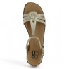 Lola - Nude-piedes dorés confort straes fines - Sandale Géo Reino 42, 43, 44, 45 - Shoesissime