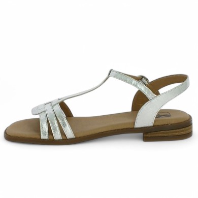 sandalette argent femme grande pointure Géo Reino Shoesissime, vue intérieure