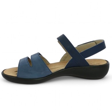 sandale bleu grande taille westland femme réglable scratch bleu 42, 43, 44, vue intérieure
