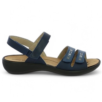 nu-pieds femme réglable scratch bleu 42, 43, 44, vue coté