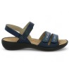 nu-pieds femme réglable scratch bleu 42, 43, 44, vue coté