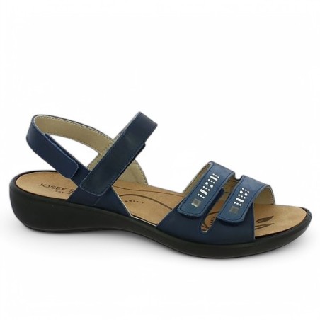 sandale réglable scratch femme bleu 42, 43, 44, vue profil sandale réglable scratch femme bleu 42, 43, 44, vue profil