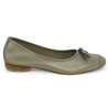 ballerine chic grande taille cuir bronze Shoesissime, vue coté