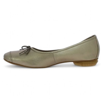 ballerine habillée grande pointure cuir bronze Shoesissime, vue intérieure