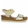 D2L53-60 sandale talon compensé grande taille beige et doré Remonte Shoesissime, vue coté