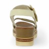 Mona - D2L53-60 Sandale compensée doré - Nu-pieds Remonte 42, 43, 44, 45 - Shoesissime
