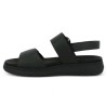 sandale confort Remonte noire grande pointure boucle dorée Shoesissime, vue intérieure