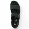 sandale confort Remonte noire 42, 43, 44, 45 boucle dorée Shoesissime, vue dessus