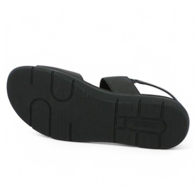Kadie - Nu-pieds tout noir D2K50-00 Remonte - Sandales noire 42, 43, 44, 45 femme - Shoesissime