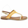 sandale plate grande taille jaune alya adige Shoesissime, vue coté
