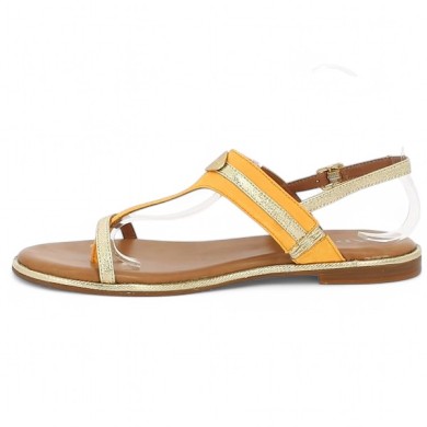 nu-pieds grande taille habillé jaune adige Shoesissime, vue intérieure