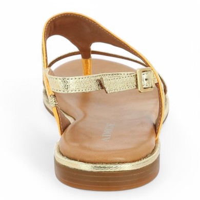 nu-pieds habillé femme 42, 43, 44, 45 jaune adige Shoesissime, vue arrière