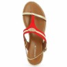 sandale plate adige 42, 43, 44, 45 Alya brique orange Shoesissime, vue dessus