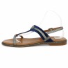 sandale bleue plate habillée grande taille femme alya adige Shoesissime, vue intérieure