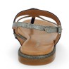 nu-pieds femme grande taille plat bleu femme alya adige Shoesissime, vue arrière