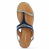 sandale bleu plate habillée femme 42, 43, 44, 45 alya adige Shoesissime, vue dessus