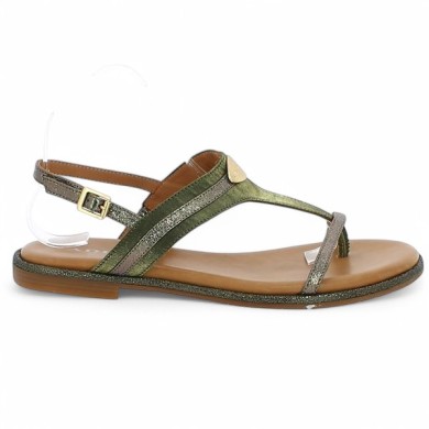Alya - Khaki Green Dress Sandal - Women's large size sandals Adige - Shoesissime