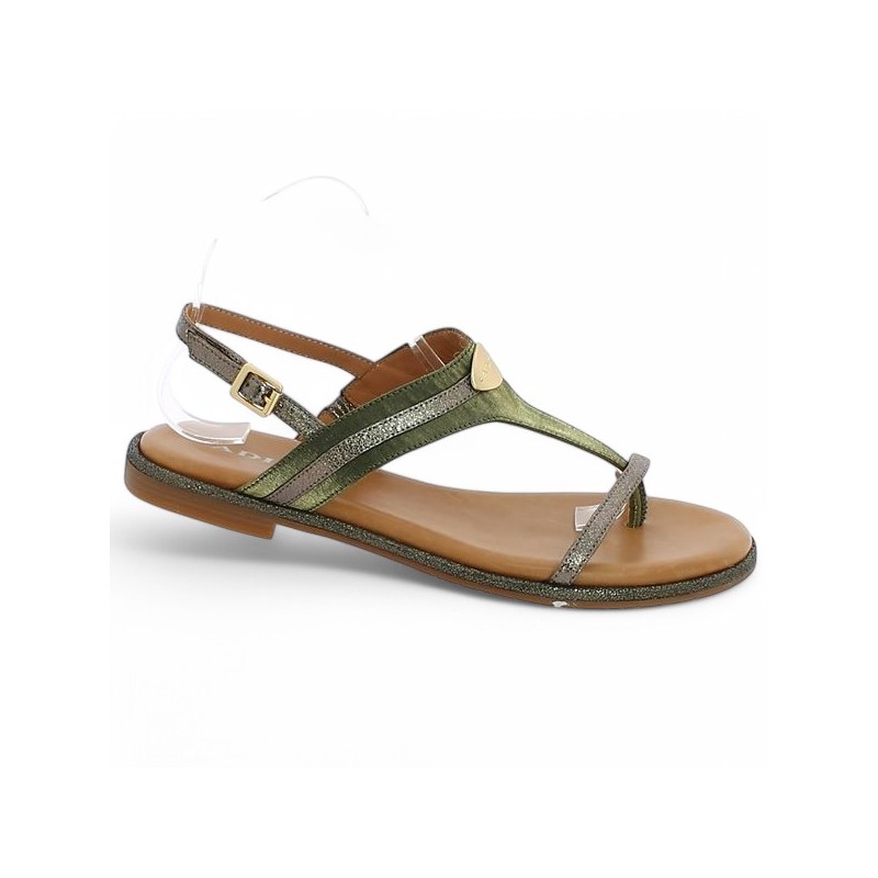 Alya - Khaki Green Dress Sandal - Women's large size sandals Adige - Shoesissime