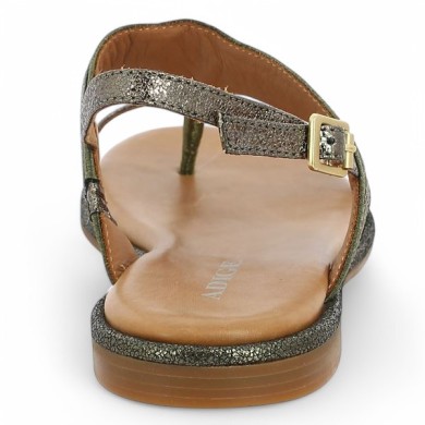 Alya - Khaki Green Dress Sandal - Women's large size sandals Adige - Shoesissime