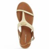 nu-pieds plat chic femme grande taille chaussures alya platine adige Shoesissime, vue dessus