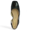 sandalette noire chic bout vernis 42, 43, 44, 45 femme Shoesissime, vue dessus