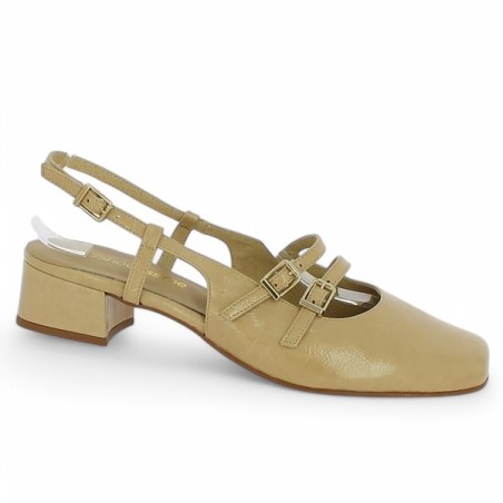 babies vernis beige 42, 43, 44, 45 Shoesissime, vue profil babies vernis beige 42, 43, 44, 45 Shoesissime, vue profil