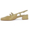 escarpin petit talon ouvert à l'arrière vernis beige grande pointure babies Shoesissime, vue intérieure