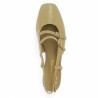 chaussures petit talon vernis beige grande taille babies Shoesissime, vue dessus