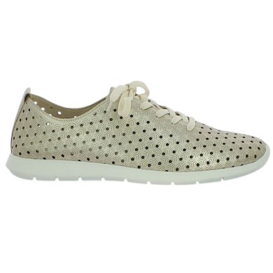 R7101-91 tennis dorées à trou Remonte 42, 43, 44, 45 Shoesissime, vue coté